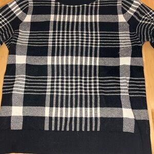 Halogen Monochrome Plaid Knit Top